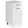 Vicco Mobiletto base per cucina R-Line, Bianco lucido, 40 cm senza piano di lavoro, per la libera combinazione all'interno di sistemi cucina modulari