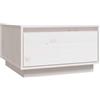 vidaXL Tavolino da Salotto Bianco 55x56x32 cm Legno Massello di Pino