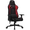 SENSE7 Poltrona da gioco Spellcaster, ergonomico con cuscini lombari regolabili, inclinazione regolabile, sedia da gioco con oscillazione, sedia da ufficio in similpelle 150kg, sedia PC nera