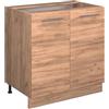 Vicco Mobiletto base cucina Fame-Line, Rovere dorato, 80 cm