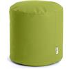 Avalon - Pouf Poggiapiedi CILINDRO Jazz in Ecopelle, Puff Poggiapiedi Divano quadrato, Pouffe Imbottito in Similpelle Elegante e Resistente, Comodo e Impermeabile, Made in Italy(50cm-Verde mela)