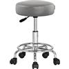 Casaria Sgabello da Ufficio Seduta Girevole Morbida 10 cm Altezza Regolabile 51-65 cm Poggiapiedi