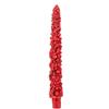 FADE Set Due Pezzi Candela Natalizia Decorata con Bacche Rosse in Cera 2,5xh25 cm