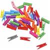 northstreetwatch Vetrineinrete® 100 Pezzi mollette in Legno portafoto mollettine Colorate e Legno Chiaro 3.5 cm Fai da Te Clip per Decorazione casa (Colorate) P91