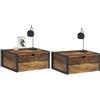 IDMarket - Set di 2 comodini a Parete Hawkins Mensola sospesa dal Design Industriale