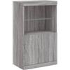vidaXL Credenza con Luci LED Grigio Sonoma 60,5x37x100 cm