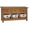 vidaXL Credenza in Legno Massello di Mogano 100x30x50 cm