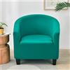 Morbuy Copripoltrona 1 Posto Elasticizzato Universale, Poltrona Club da Cocktail Chesterfield Lavabile Rimovibile Antiscivolo Copertura con Braccioli (Blu Cielo)