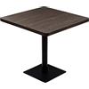vidaXL Tavolo Bistrot MDF e Acciaio Quadrato 80x80x75 cm Cenere Scura