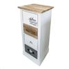 milani home - mobiletto in legno con 4 cassetti, bianco, stile shabby chic, 29 x 27 x 63 cm