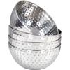 levandeo Set di 4 ciotole decorative, diametro 10 cm, in alluminio e argento, decorazione da tavolo, ciotola in metallo