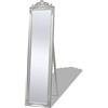 vidaXL Specchio Specchiera a Pavimento Lungo Stile Barocco 160x40cm Argento