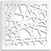 Generic Quadro Traforato per Arredamento Modello Diagonal Small - Pannello in PVC Traforato - Parasole Colore Bianco 48X48 CM
