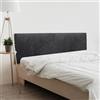 DHOME Testiera in similpelle o tessuto Acualine Liscio DUAL divisa in 2 pezzi Testiera imbottita di fascia alta Tappezzeria moderna (Tessuto Nero, 160cm Dual (Letto 150/160))