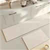 Hixingo Tappeto Cucina in Diatomite, Passatoia Cucina Antiscivolo Lavabile Tappeti da Cucina, Tappeto da Cucina Tappeto da Bagno Tappetino per Doccia, Design Moderno (45x70cm,Beige)