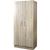GICOS SRL Armadio 2 Ante GAIA color rovere. In legno truciolare, stile moderno. Cm. 80x50x180h
