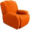 Hearda Copripoltrona Relax Reclinabile Universale, Tinta Unita Fodere Poltrona Relax Elasticizzato Copripoltrona 1 Posto con Tasca Copripoltrona Reclinabile Fodere per Poltrone (Arancione)