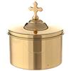 Holyart Teche Eucaristiche: Portaostie Ottone Dorato Croce h 7 cm