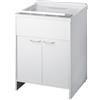 Bagno Italia Lavatoio 60×50 cm per esterno 2 ante bianco pilozza con asse lavapanni