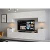 Furnitech AN294 Pareti attrezate, Soggiorno moderno, Set mobile TV, Armadio moderno, Pensile … (Led bianco, AN294-18W-HG2)