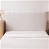 ZCXRYFL Copertura Testiera Letto Matrimoniale Singolo, Elastica Universale Copri Testata Letto EcoPelle/Imbottito/Legno/Tessuto Testiera Protezione Decorazione Fodera Antipolvere(Lunghezza:105-130cm,Bianco)