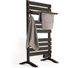 CREATE / Warm Towel 500W / Scaldasalviette Nero con Piedi e ripiano / 103x5x55 cm/per Pavimento o Parete, Timer, Schermo LCD, Basso consumo.