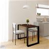 AKKE Tavolo da Pranzo Cucina Noce scuro 100x60cm