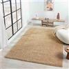 VIMODA Primo Shaggy Tappeto Pelo Lungo Tappeti Moderni per Soggiorno Camera Letto in Bianco e Nero Nougat Marrone Chiaro Beige, 200 cm Quadrato