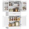 Hzuaneri Credenza Cucina, Mobile Alto da Cucina, 40 x 60 x 120 cm, Bianco