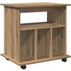 vidaXL Armadietto con Ruote Rovere Artigianale 60x45x60 cm Truciolato, mobiletto, mobiletto Portadocumenti Mobile, mobiletto da scrivania