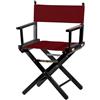 ZStyle Sedia da Regista Pieghevole in Legno, 90 cm di Altezza, 54 cm di Larghezza, 48 cm di Profondità, Nera (Fusto nero - tela bordeaux)