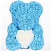 OISE ART STORE Trade Shop - Orsacchiotto Orsetto Orso di Rose con Fiori da 25cm Celeste con Cuore Bianco