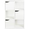 leomark Libreria - Kubico Slim - Scaffale moderno bianco con ante in metallo e meccanismo girevole, Ideale per Soggiorno, Camera da letto, Ufficio e Cameretta, Dimensioni: 59,5 x 29 x 89,5 cm.