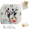 Doni Bomboniere Comunione 1 pz Orologio in Ecopelle con Stampa Calciatori in Azione Tema Calcio Cresima Ragazzo Bambino Personalizzabile Artigianale Idee Regalo (MOD. 13-16 x 16 cm)