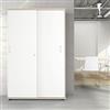 Weber Büro WeberBÜRO Armadio per Archiviazione Profi Con Serratura 5OH in Acero Bianco - Ufficio Ad Ante Scorrevoli