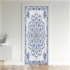 Odot Tende Oscuranti per Interni Porta, Stile Mandala Stampa 3D Tende con Occhielli per Interni Tenda Divisoria per Stanza Tenda Porta Isolamento Termico per Finestra (130x200cm,Fiori Blu)