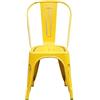milani home - Set Di 2 Sedie In Metallo Di Design Moderno Industrial Vintage Ossidato Per Sala Da Pranzo Bar Ristorante Soggiorno - Giallo