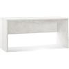 Sarmog Scrivania L160 in kit, Scrivania ufficio, Scrivania legno, Lavoro, Cameretta, Stile moderno, (Ossido bianco, Dritta)