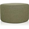 Deshome Pouf Poggiapiedi Ø 80 cm Made in Italy, Sgabello Imbottito per Divano, Soggiorno e Camera da Letto - Puff Venere (Verde oliva)