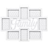 Gicos Porta Foto Cornice Multiplo 8 posti Decoro Family Colore Bianco 57 * 3 * 45 cm MOG-766053