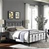 SISA srl, Struttura Letto Matrimoniale Moderno, Letto Ferro Battuto, Modello Dalia, Colore Nero Anticato (Con Sfumature Oro), 170x120x195 cm, 100% Made in Italy