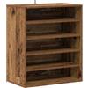 vidaXL Scarpiera Legno Vecchio 60x35x70 cm in Legno Multistrato, mobile per scarpe, mensola per scarpe, porta scarpe, armadio per scarpe