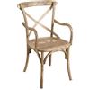 Biscottini Sedie sala da pranzo legno massello 89x50x43 cm - Sedia cucina e soggiorno in rattan - Sedie in legno da esterno e interno Cross