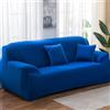 Hiseng Tinta Unita Copridivano 1 2 3 4 Posti, Copridivano Elasticizzato, Universale Copridivano con 2 Federe Spandex Antiscivolo Copri Divano (Blu Zaffiro,2 posti)