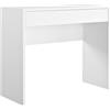 Totò Piccinni Scrivania Consolle in legno per ufficio con Cassetto (L) 100x(P) 40,5x(A) 81,5 cm (Bianco Lucido)