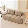 Luscriate Divano moderno a 2 posti, senza montaggio, divano modulare extra profondo, per soggiorno, beige, 2 posti (beige, 2S)