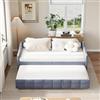 WSOFZMO Divano letto estraibile, letto singolo estraibile, letto estraibile, divano letto 180x200, flanella, 90/180 x 200 cm, senza materasso (grigio)