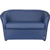 Totò Piccinni Divano POZZETTO 2 posti Alta QUALITA' Made in Italy A.76xL.123xP.67cm (Ecopelle Blu Scuro)
