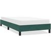 QZZCED Struttura per letto in velluto verde scuro, 90 x 220 cm, con rete a doghe e gambe stabili, base per letto solida e confortevole per camera da letto, design moderno e materiale