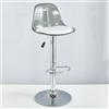 GAORUTO Set di Sgabelli da Bar, Sgabelli da Bar Girevoli con Schienale, Sgabelli da Bar Trasparenti Regolabili, Sedie da Bar per La Colazione da Cucina Moderne Senza Braccioli Grey,Tall